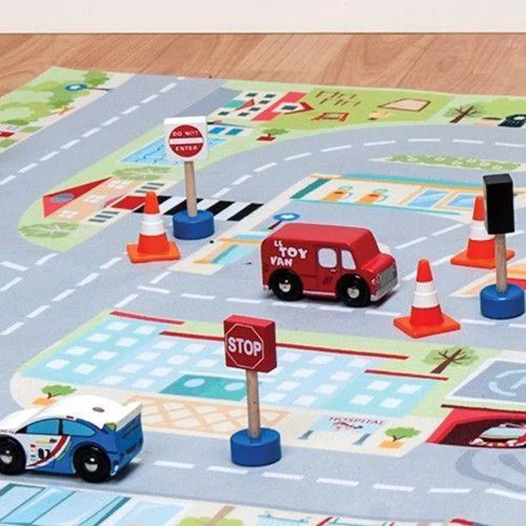 Le Toy Van TV382 Speelset Verkeersset - Hout - Multicolor