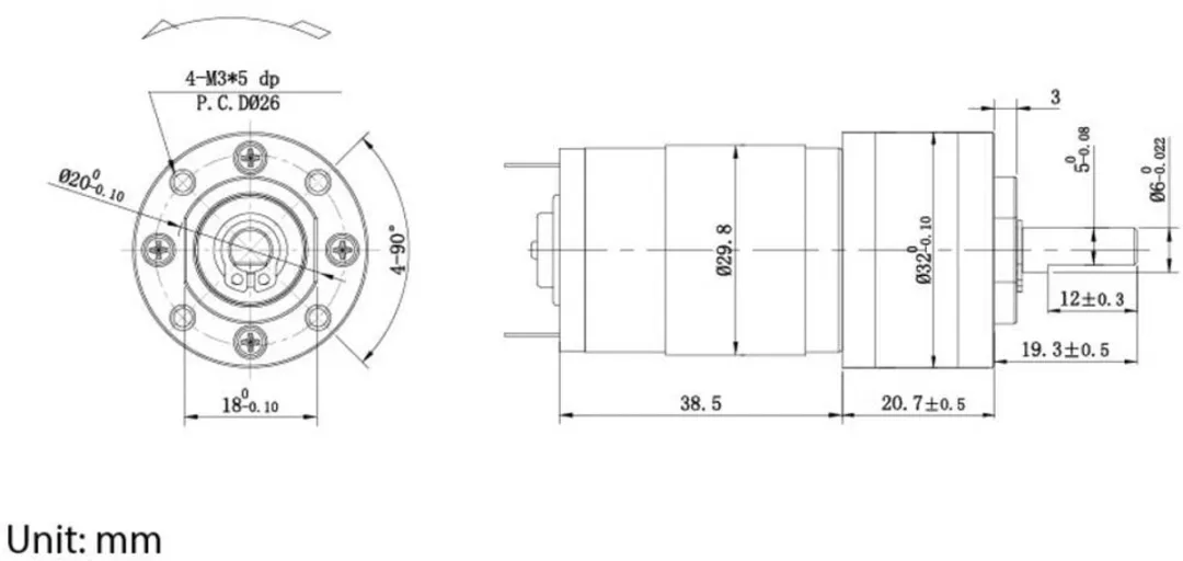 Tru Components TC-13609504 Gelijkstroommotor 24V 0.6A