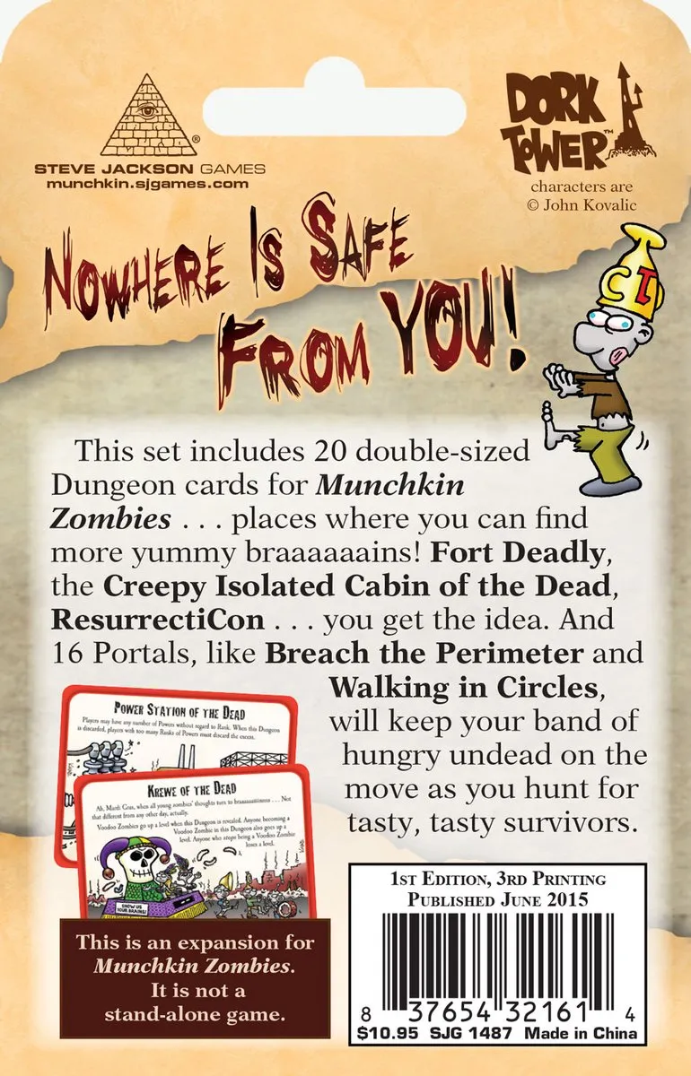 Steve Jackson Games Munchkin Zombies 3 Hideous Hideouts - Bordspel