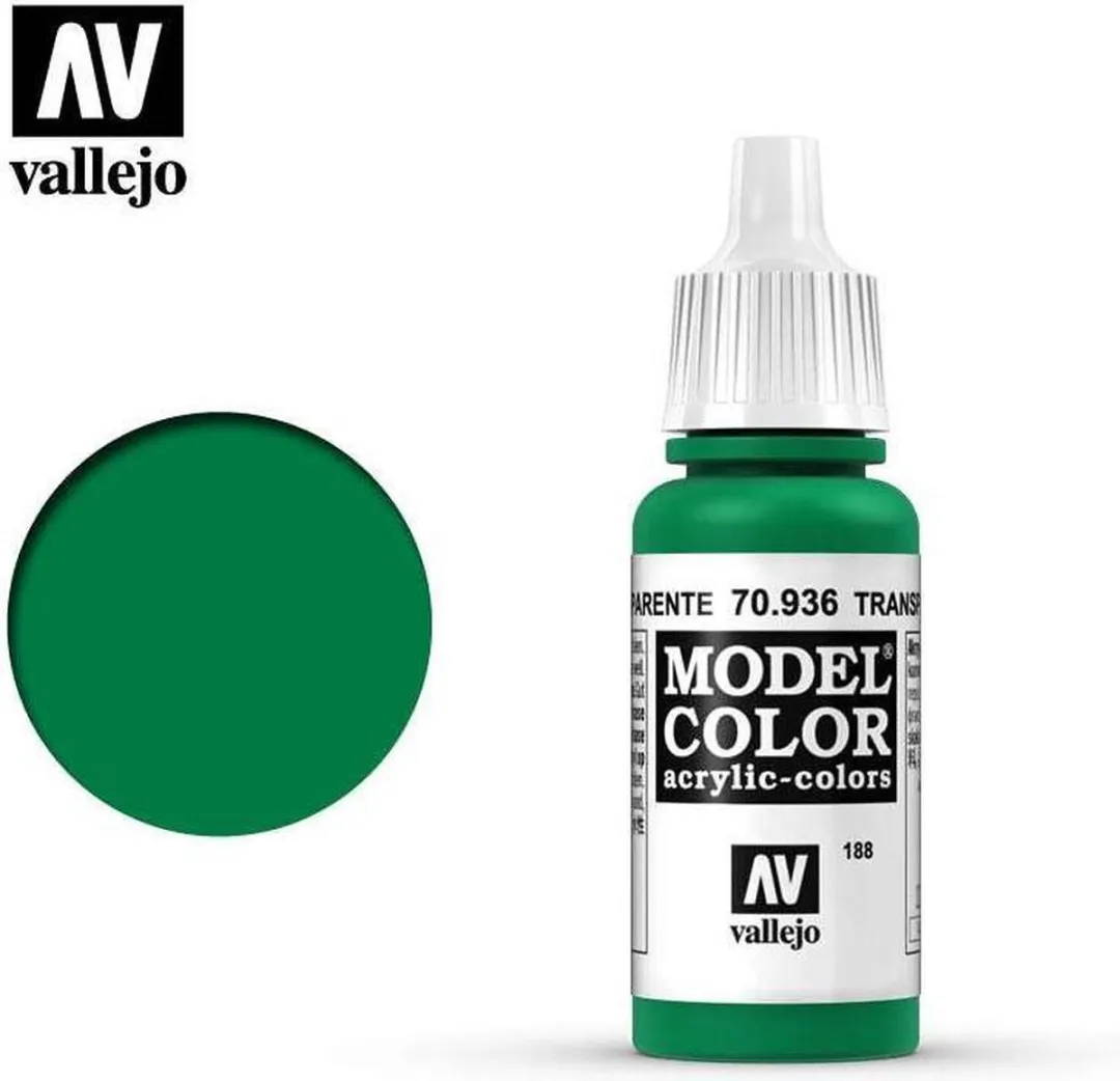 Vallejo Model Color Transparent Green Acrylverf 17ml