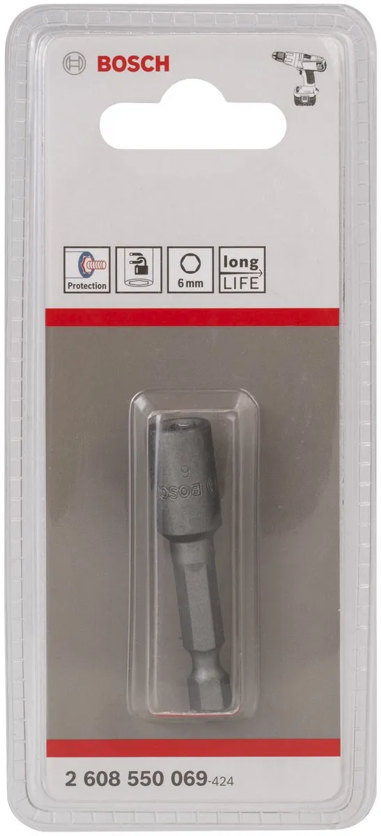 Bosch DOPSLEUTEL L50 1/4" Zeskant 6mm