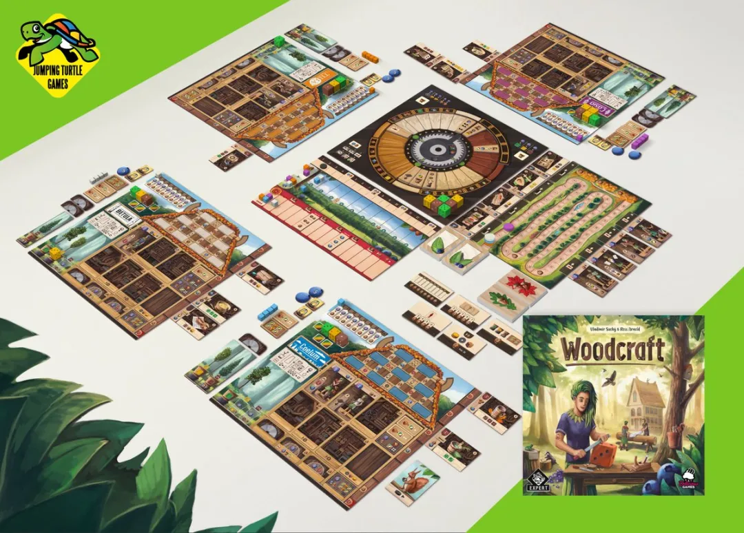 Jumping Turtle Games Woodcraft Strategisch Bordspel - 1-4 Spelers