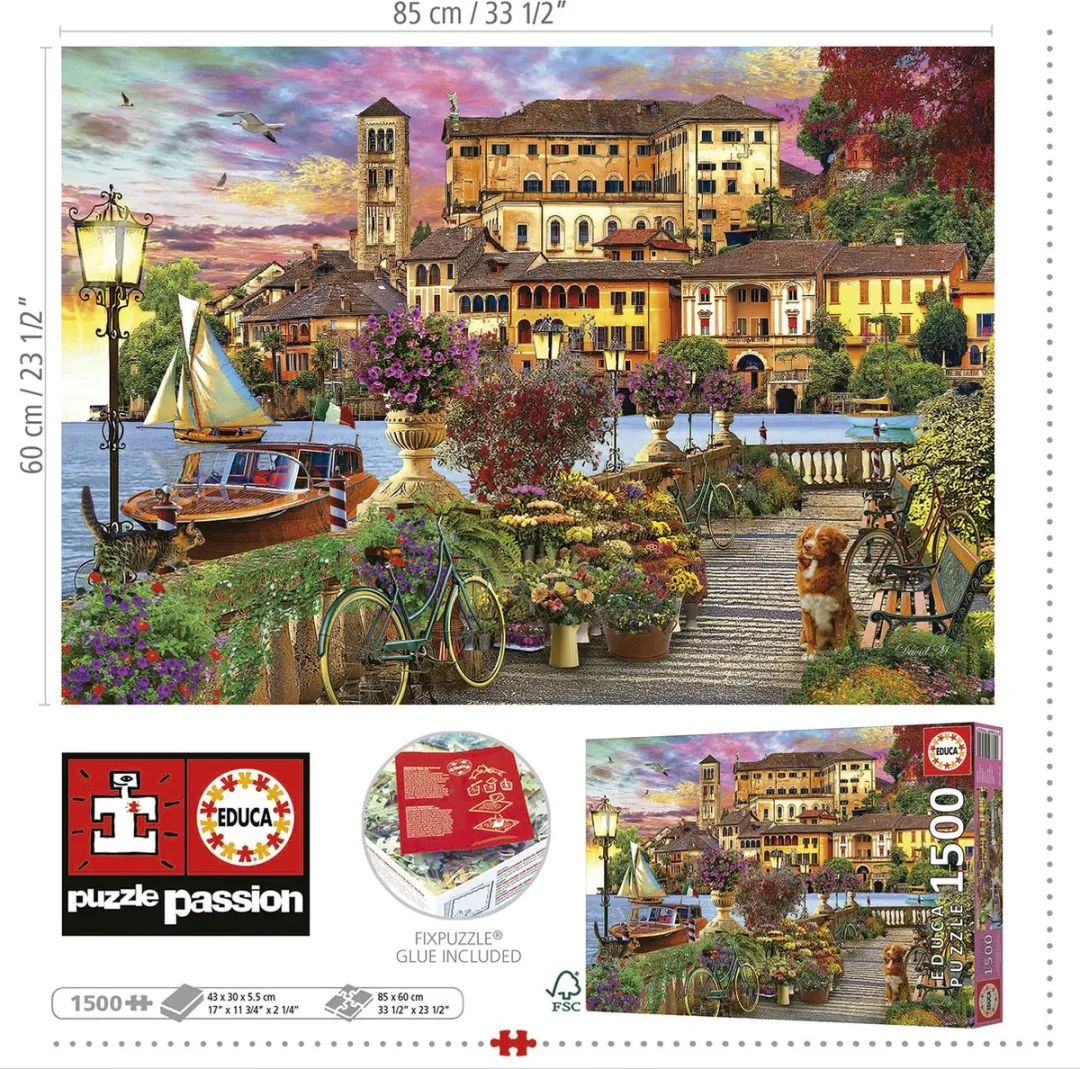 Educa Italiaanse Wandeling Puzzel 1500 Stuks - Multikleur