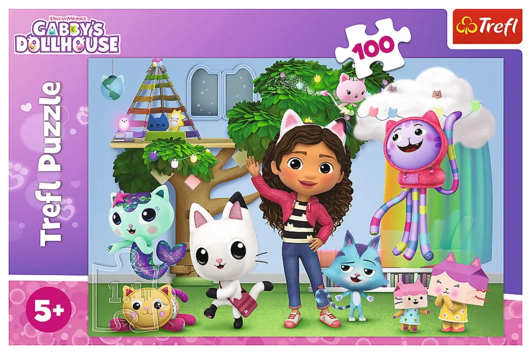 Trefl Gabby's Dollhouse Puzzel 100 Stuks - Meerkleurig