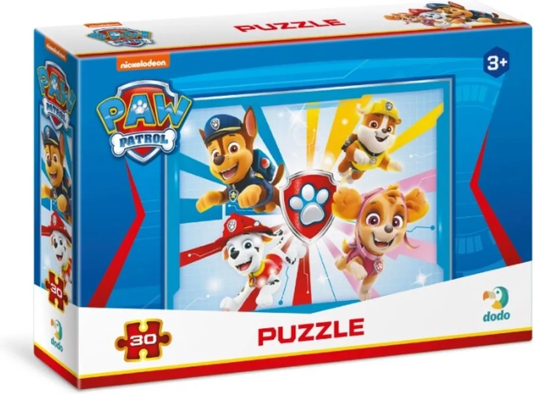 Dodo Toys Paw Patrol Puzzel 30 Stuks - Chase, Marshall, Skye & Rubble