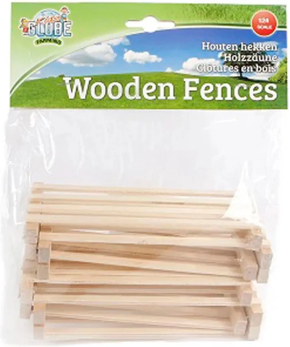 Kids Globe 8 Houten Hekken 1:24 - Beige - afbeelding 3 van 5
