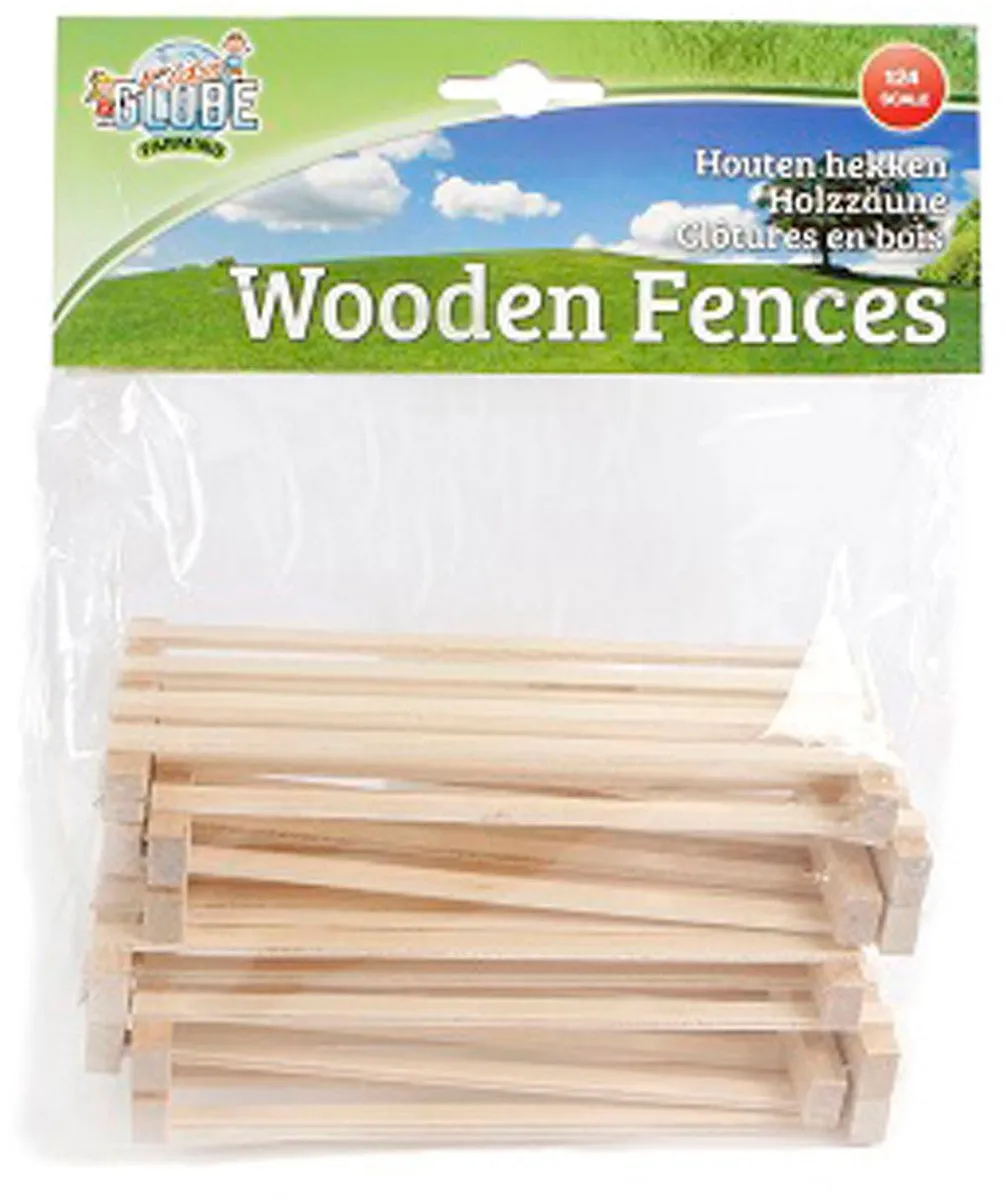 Kids Globe 8 Houten Hekken 1:24 - Beige - afbeelding 2 van 5