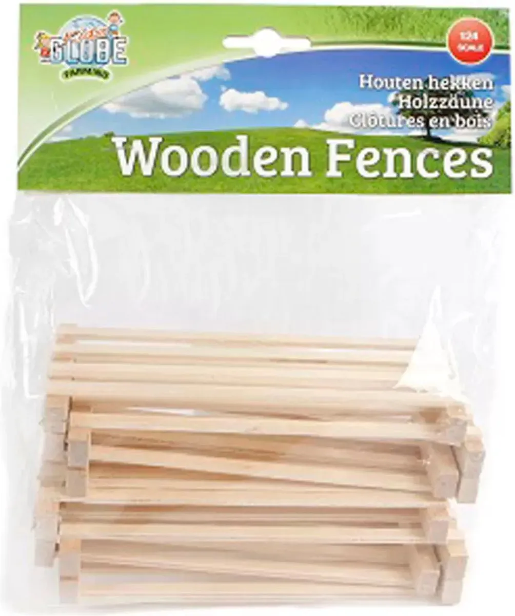 Kids Globe 8 Houten Hekken 1:24 - Beige - afbeelding 4 van 5