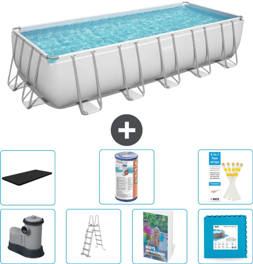 Bestway Power Steel Zwembad 640x274x132cm