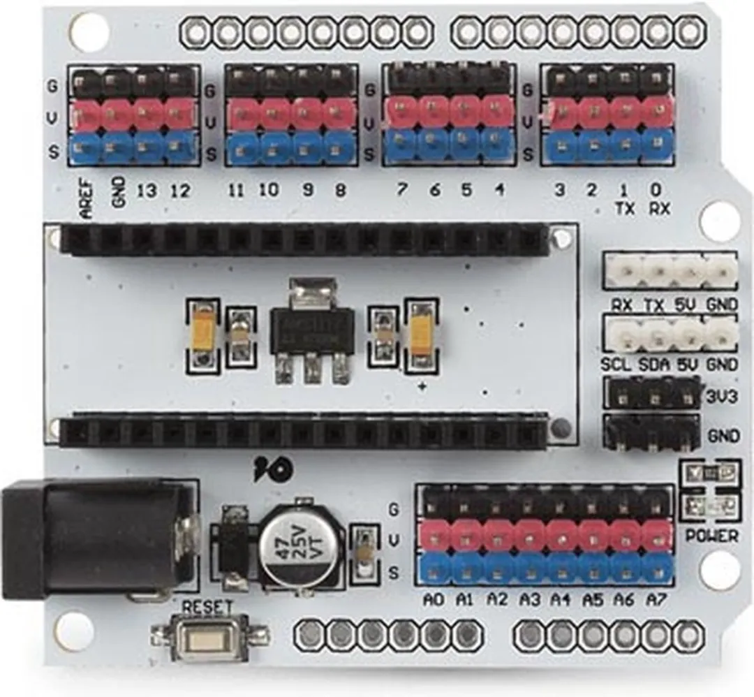 Whadda WPB210 Uitbreidingsboard Arduino Nano/Uno - Wit