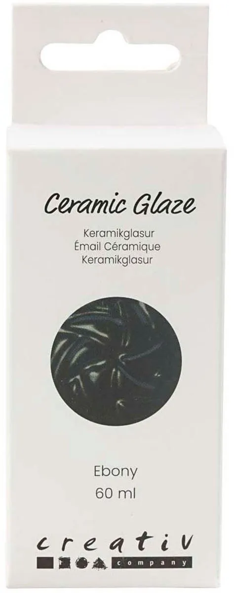 Creativ Company Keramiek Glazuur Ebony Zwart 60ml