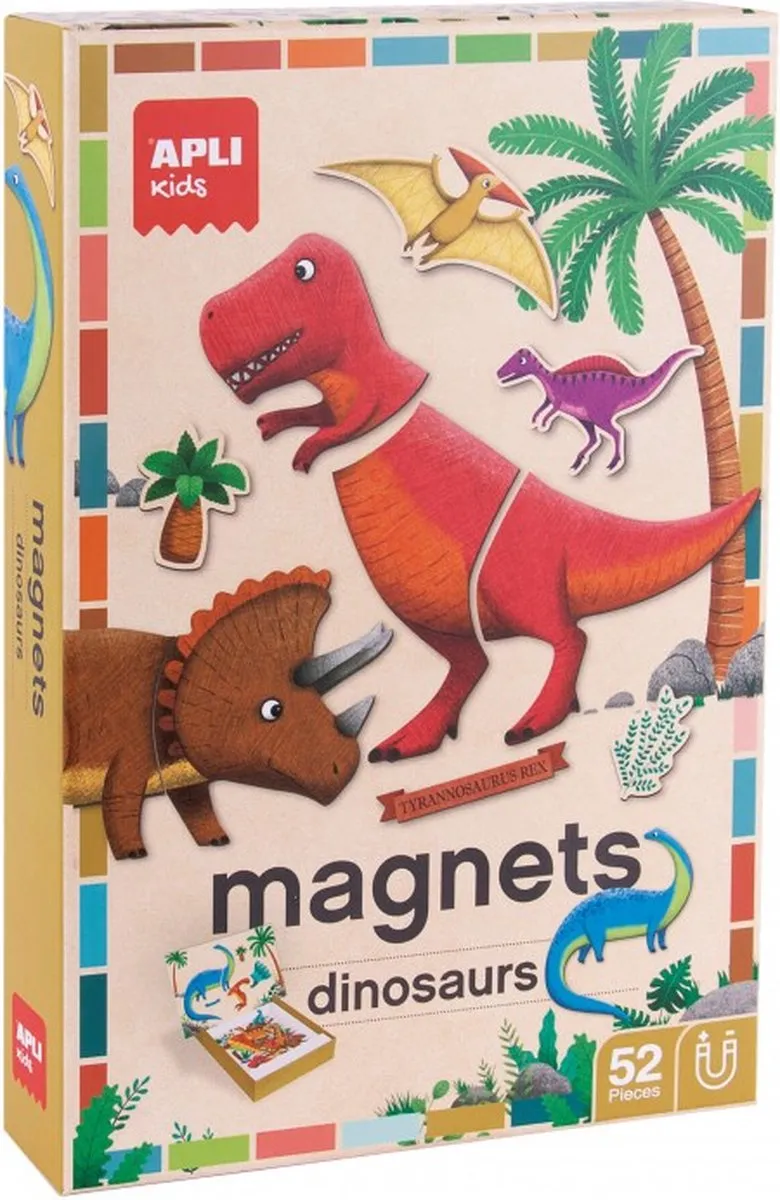 Apli Kids Dinosaurus Magneetspel 19233 - 52 Magneten