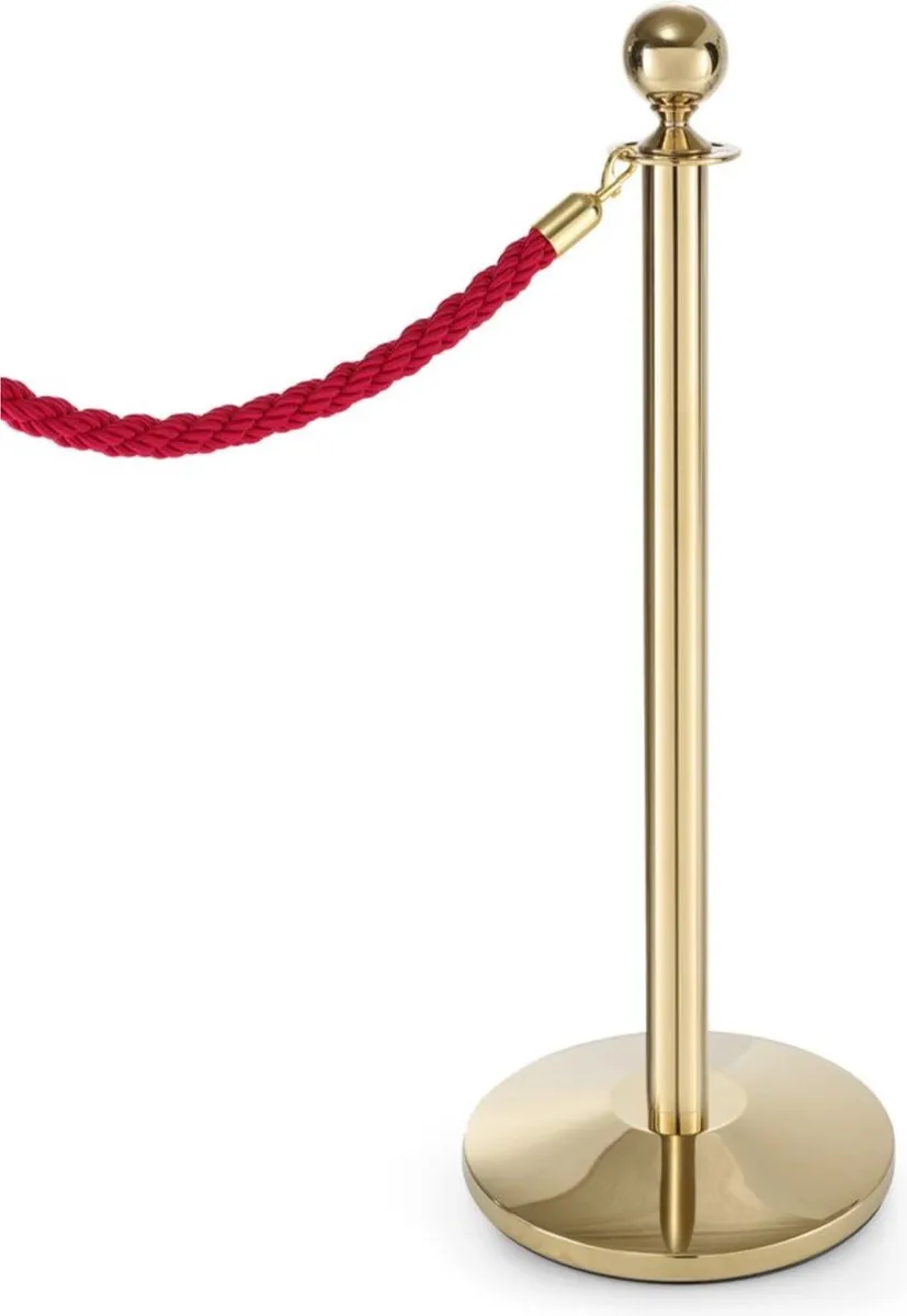 Hendi Rood Afzetkoord 1500mm - Roestvast staal