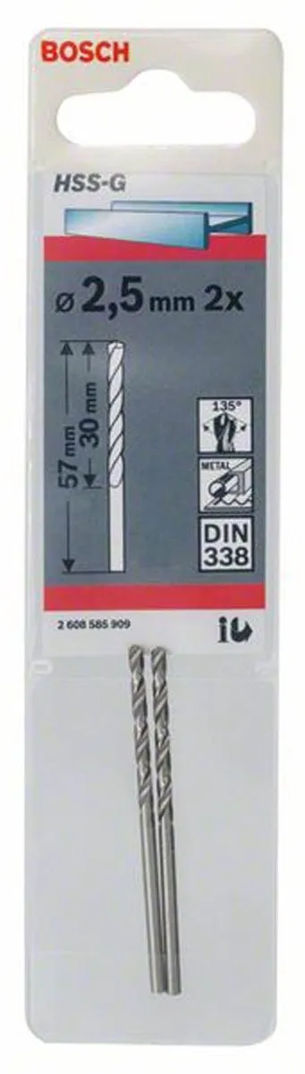 Bosch Metaalboren HSS-G 2.5mm