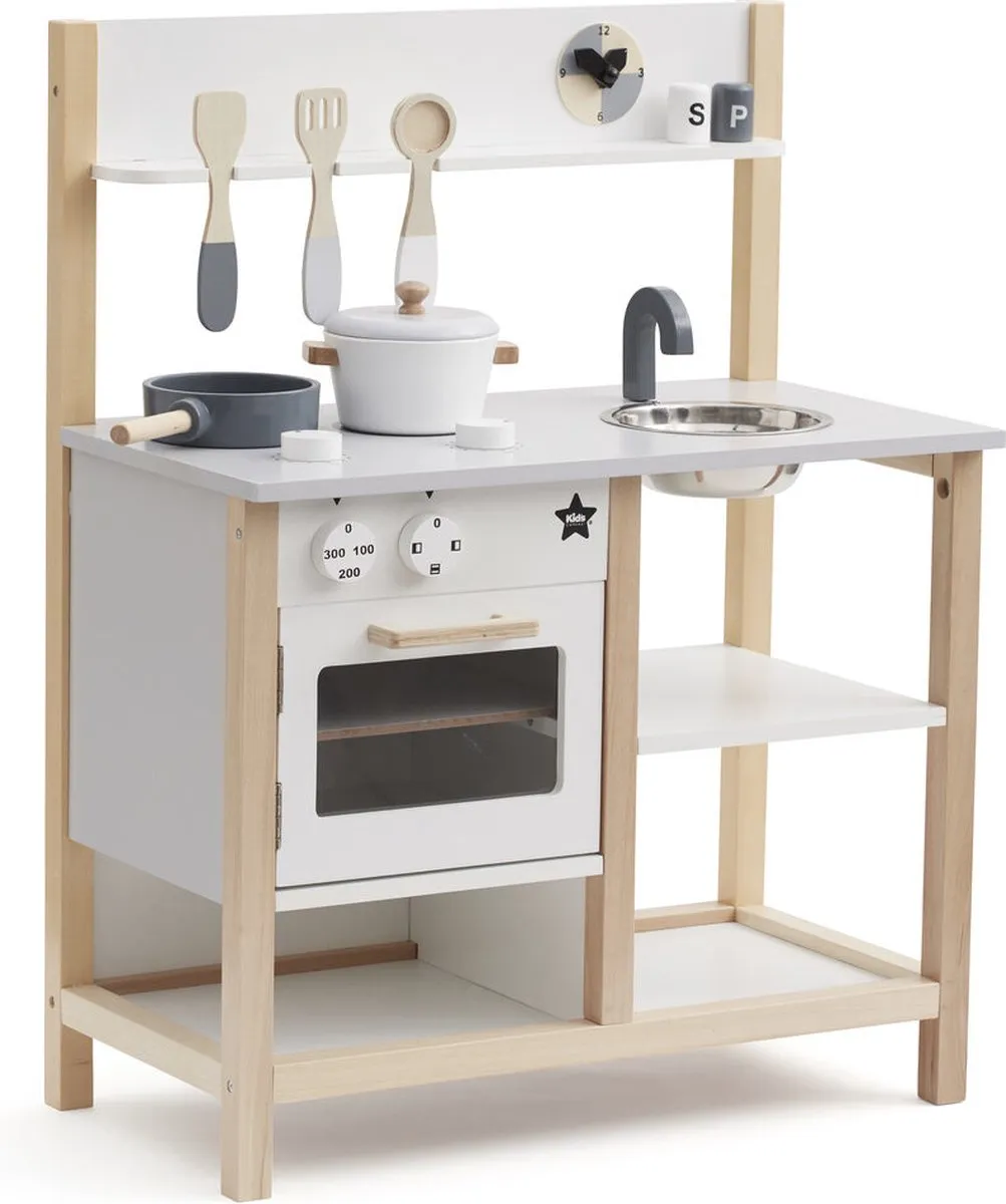 Kids Concept Houten Keuken Wit-Naturel