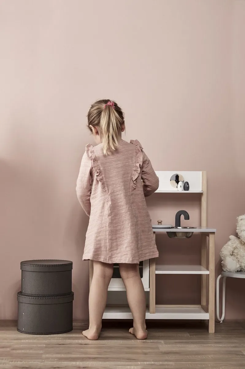Kids Concept Houten Keuken Wit-Naturel - Grijs