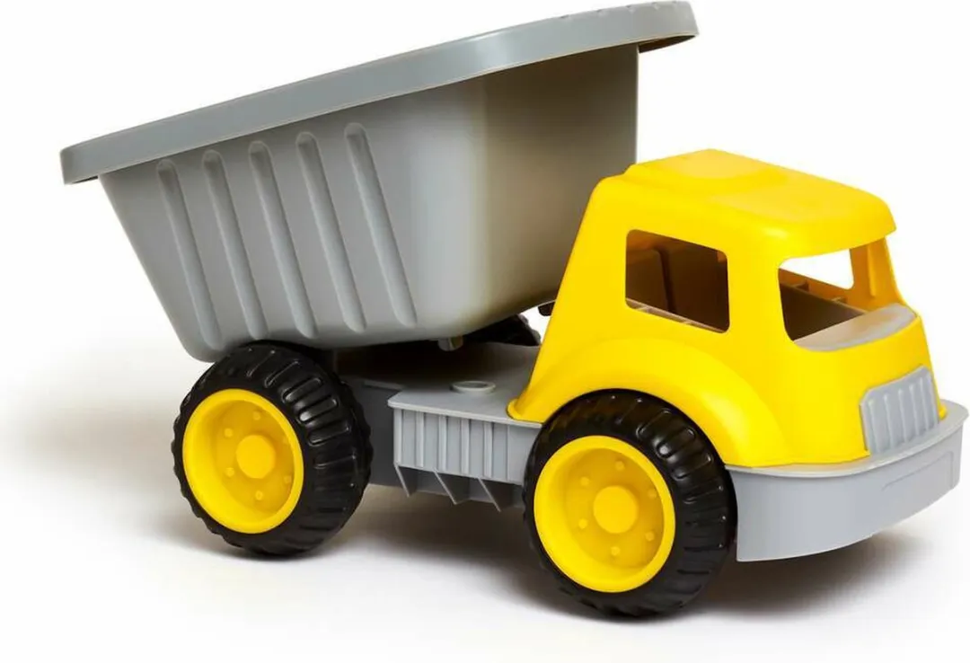 Hape Load & Tote Dump Truck E4084 - Geel/Grijs