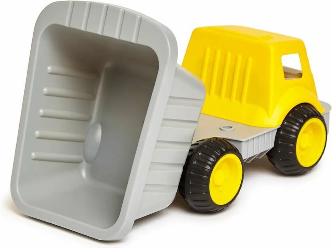 Hape Load & Tote Dump Truck E4084 - Geel/Grijs