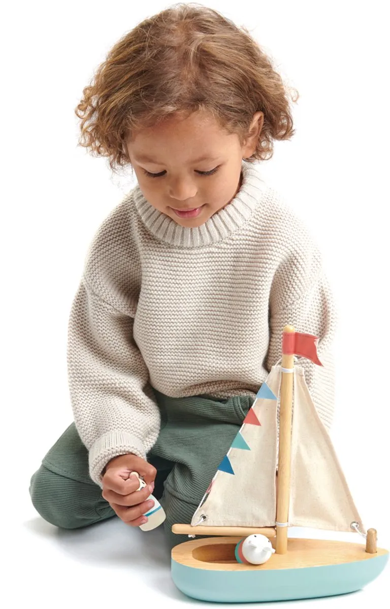 Tender Leaf Toys Sailaway Boat - Blauw