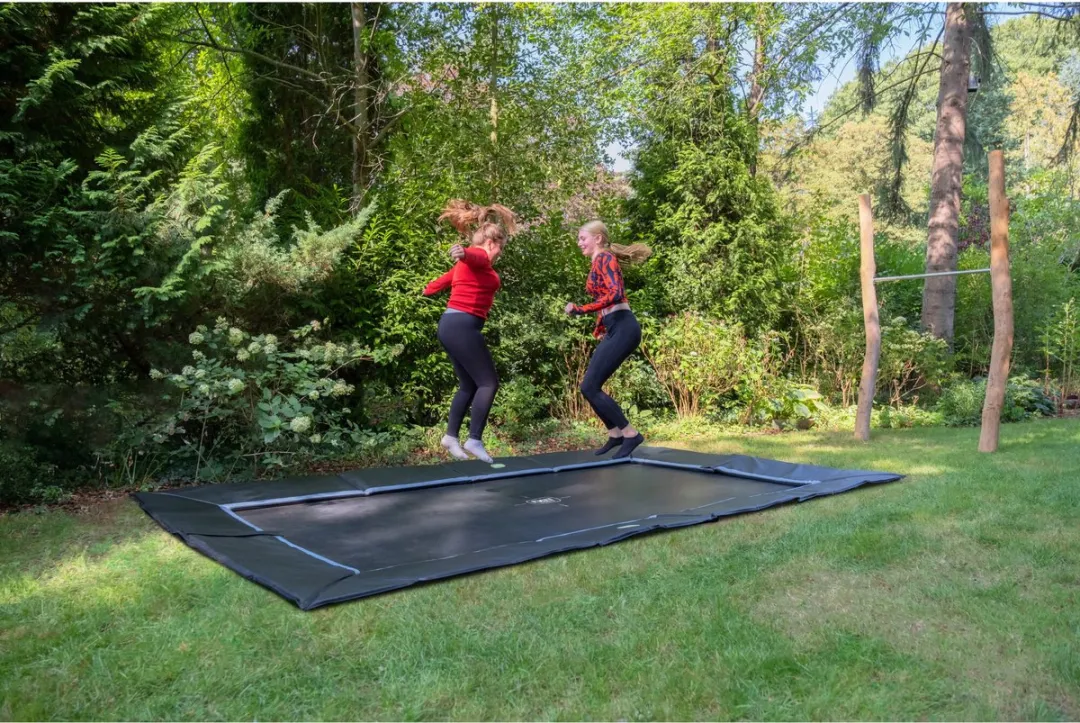 EXIT Dynamic Groundlevel Trampoline 427cm - Zwart
