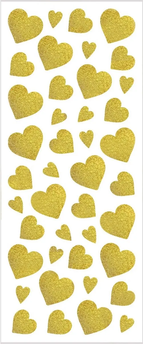 Creativ Company Creotime Glitterstickers Hartjes 84-delig