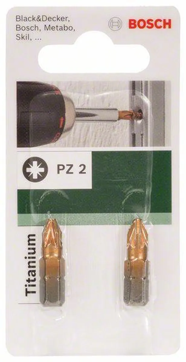 Bosch Schroefbit Titanium PZ2 25mm