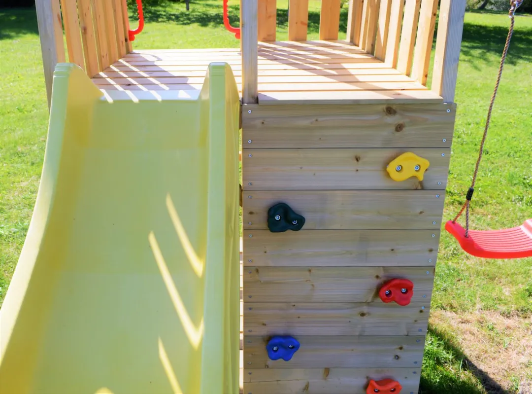 Wendi Toys Houten Speeltoren Pelikaan WTJ7 - Bruin/Geel