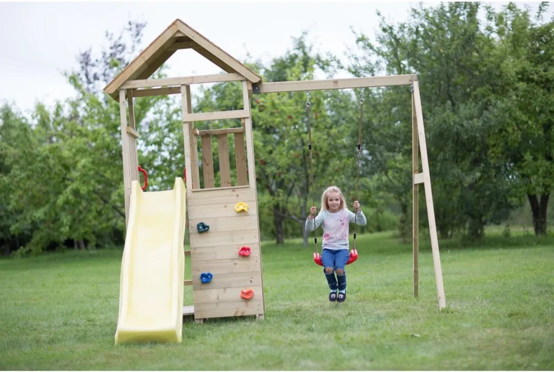 Wendi Toys Houten Speeltoren Pelikaan WTJ7 - Bruin/Geel - afbeelding 6 van 6