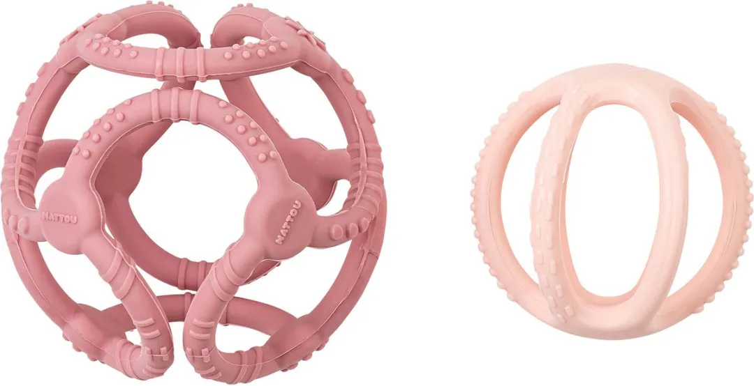 Nattou Silicone Ballen voor Baby's - Roze