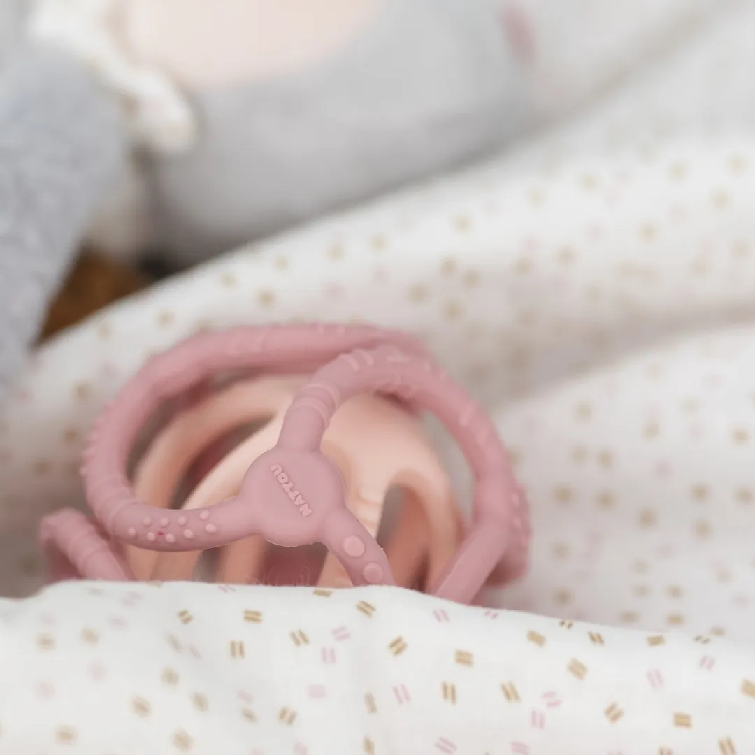 Nattou Silicone Ballen voor Baby's - Roze