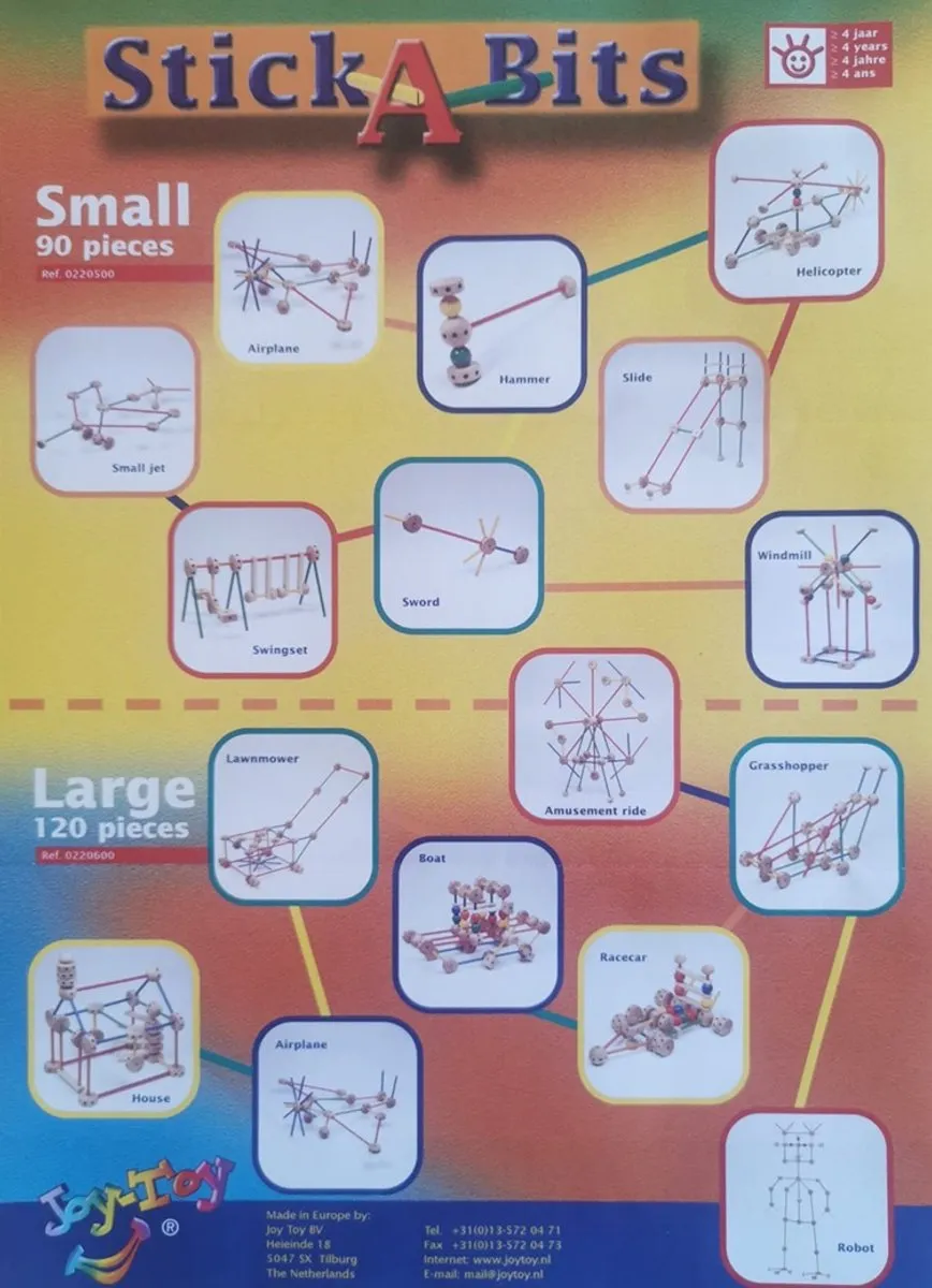 Stick a Bits - 120 stuck - Joy-Toy - Bouwspel