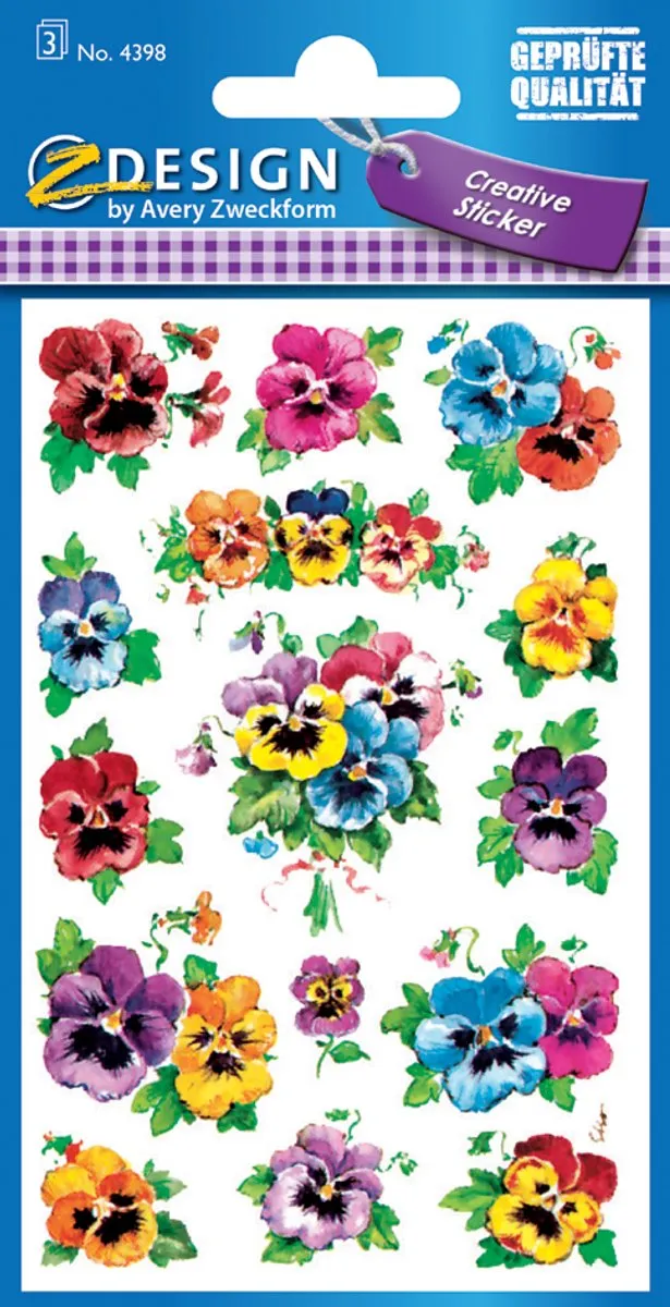 Avery Lelietjes Junior Stickers - Paars/Groen - 30 Stuks
