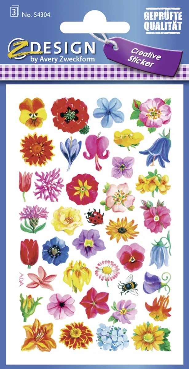 Avery Lelietjes Junior Stickers - Paars/Groen - 30 Stuks