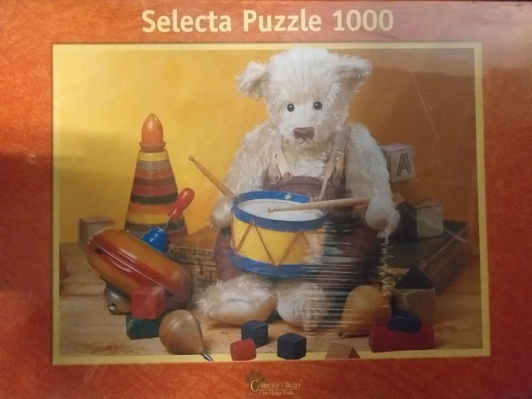 Selecta Puzzel Beer met Trommel Helga Torfs