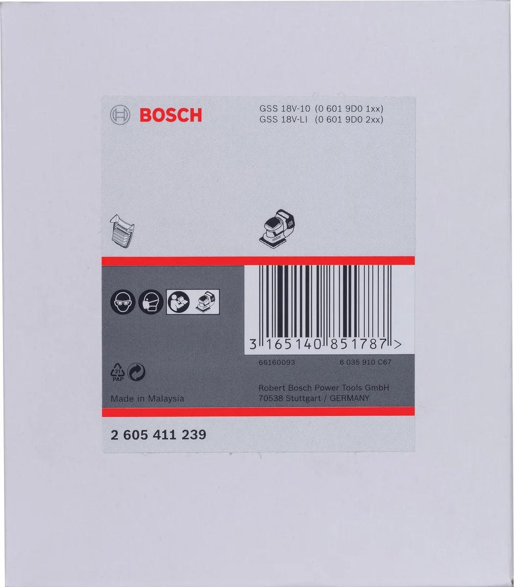 Bosch Stofboxfilter 2605411239 - Zwart