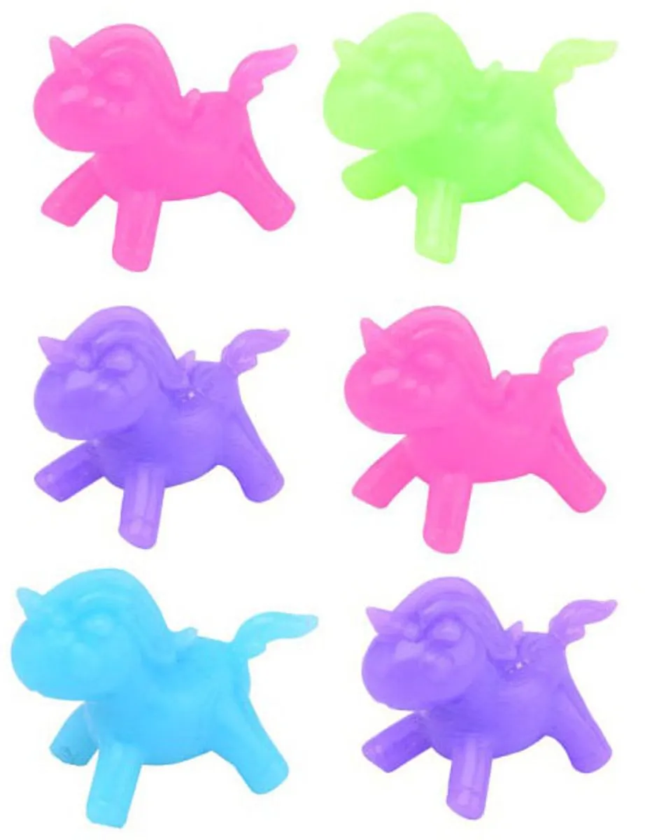 Johntoy Sticky Eenhoorn Raamlopers - 6 Stuks