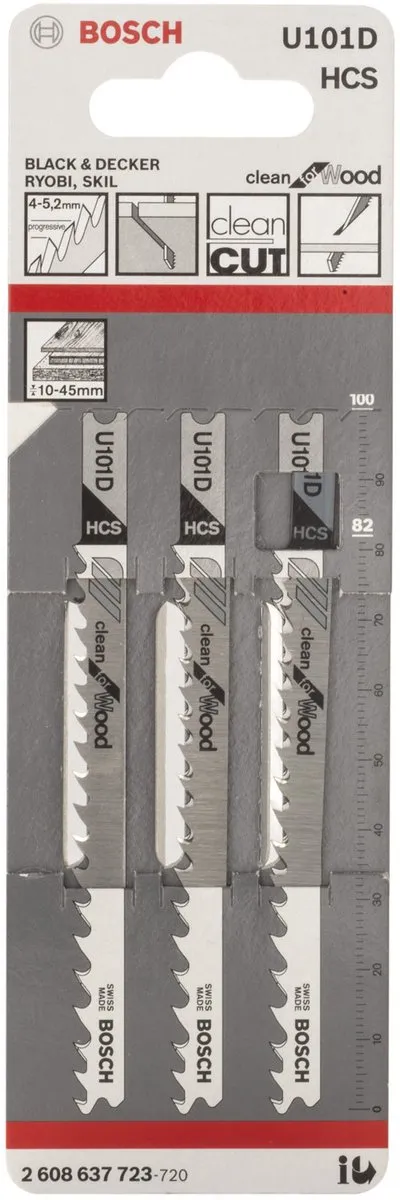 Bosch Decoupeerzaagblad U 101 D Clean for Wood - Hout