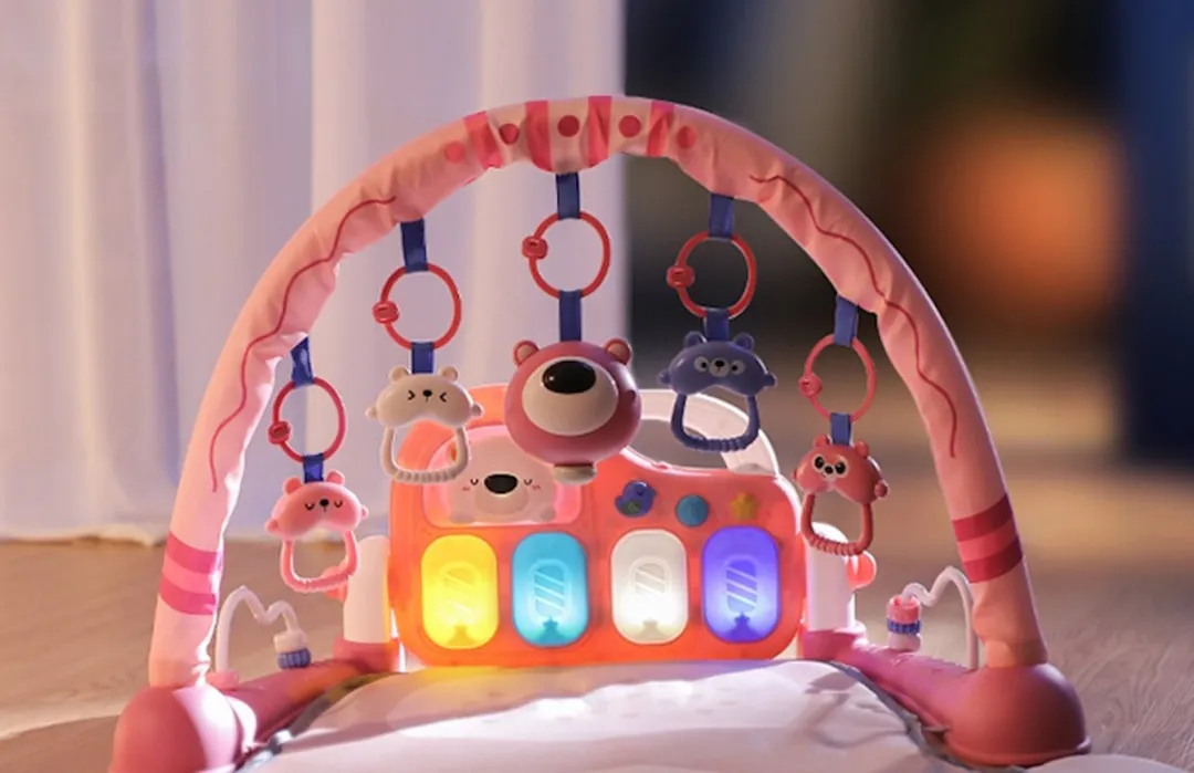 Eco Toys Cute Bear Roze Multifunctioneel Speelkleed