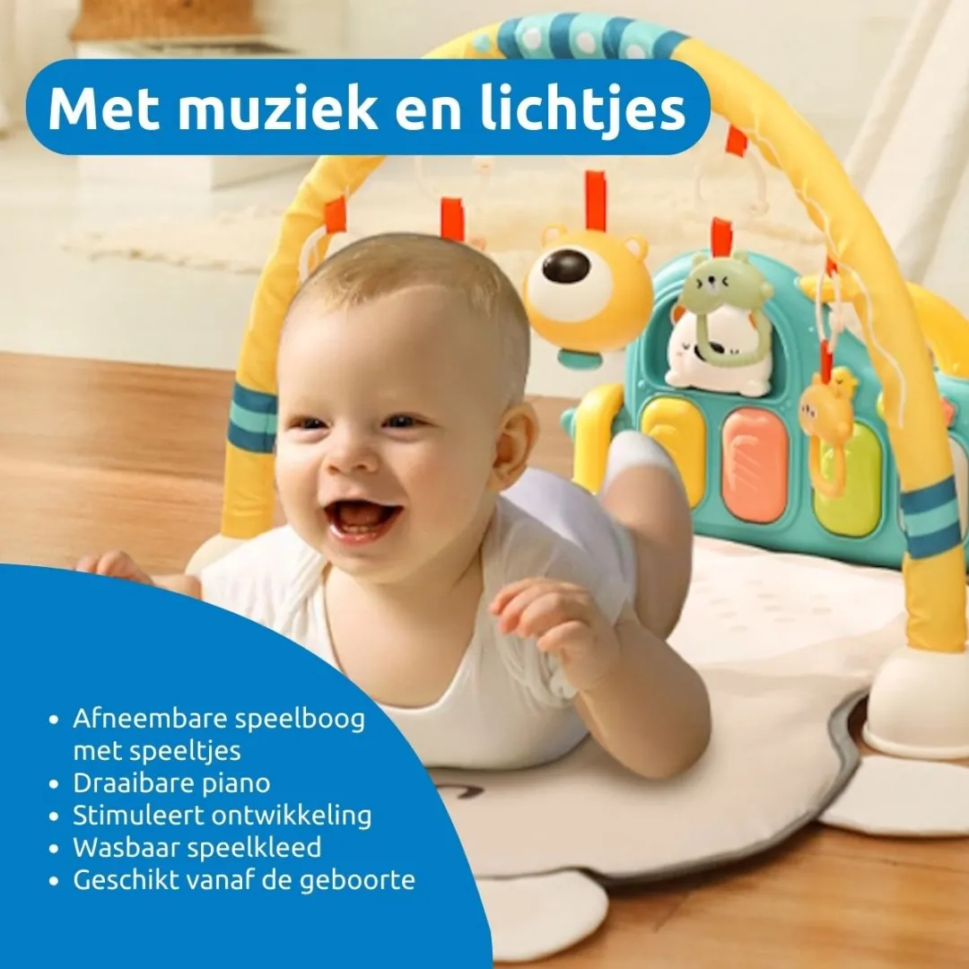 Eco Toys Cute Bear Roze Multifunctioneel Speelkleed
