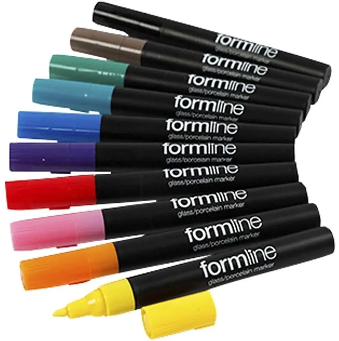 Creativ Company Formline Glas- en Porseleinstiften 10 Stuks