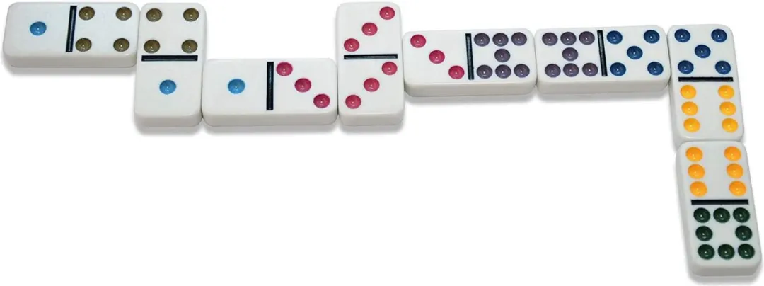 Noris Dominostenen Deluxe Double 9 - 55 Stuks Wit