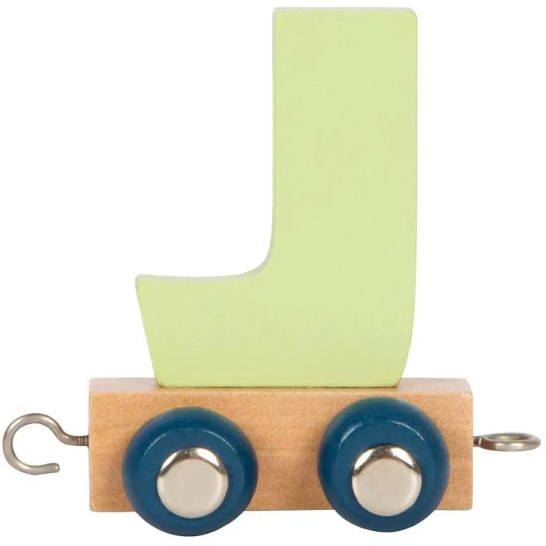 Small Foot Houten Lettertrein Polar J - Multikleur