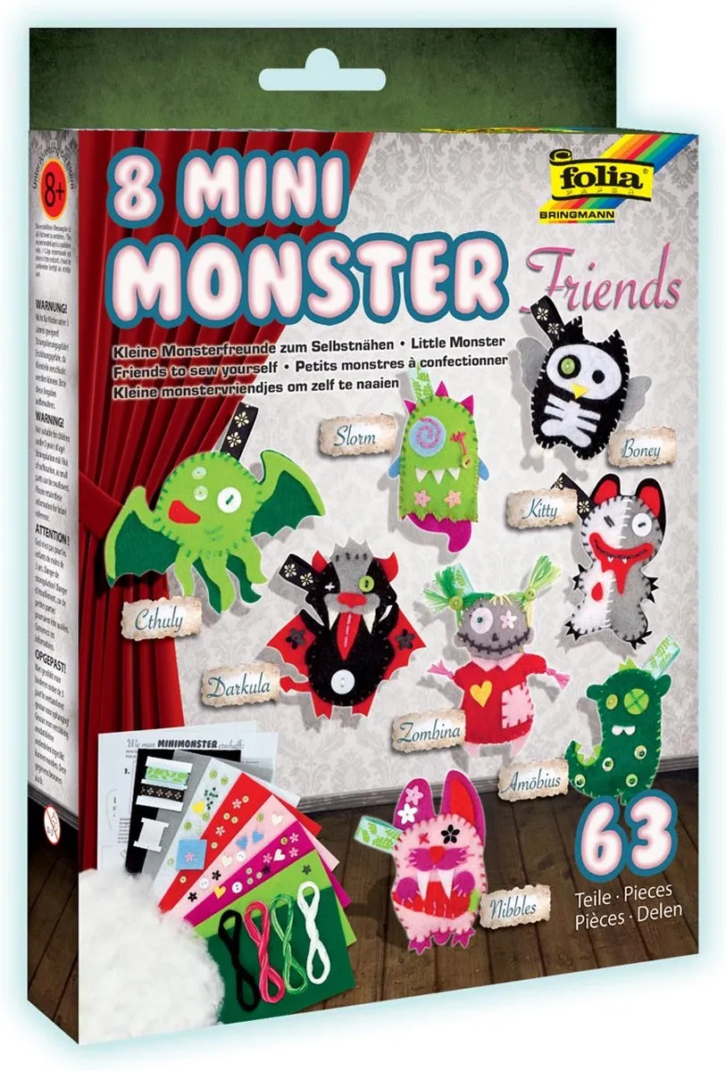 Folia Mini Monsters Set - Multicolor