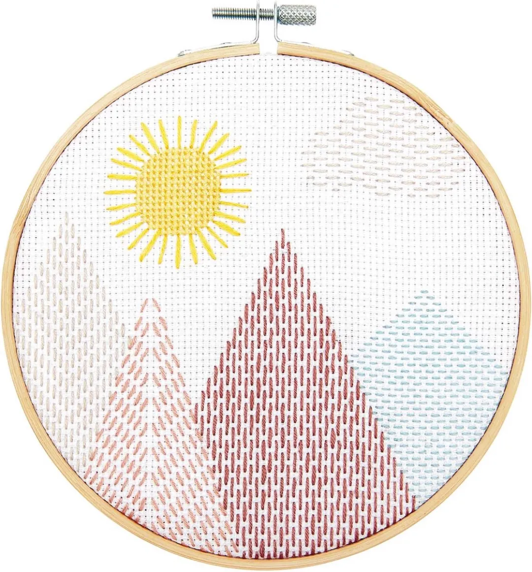 Rico Design Sashiko Landschap Borduurpakket - Aida 14counts