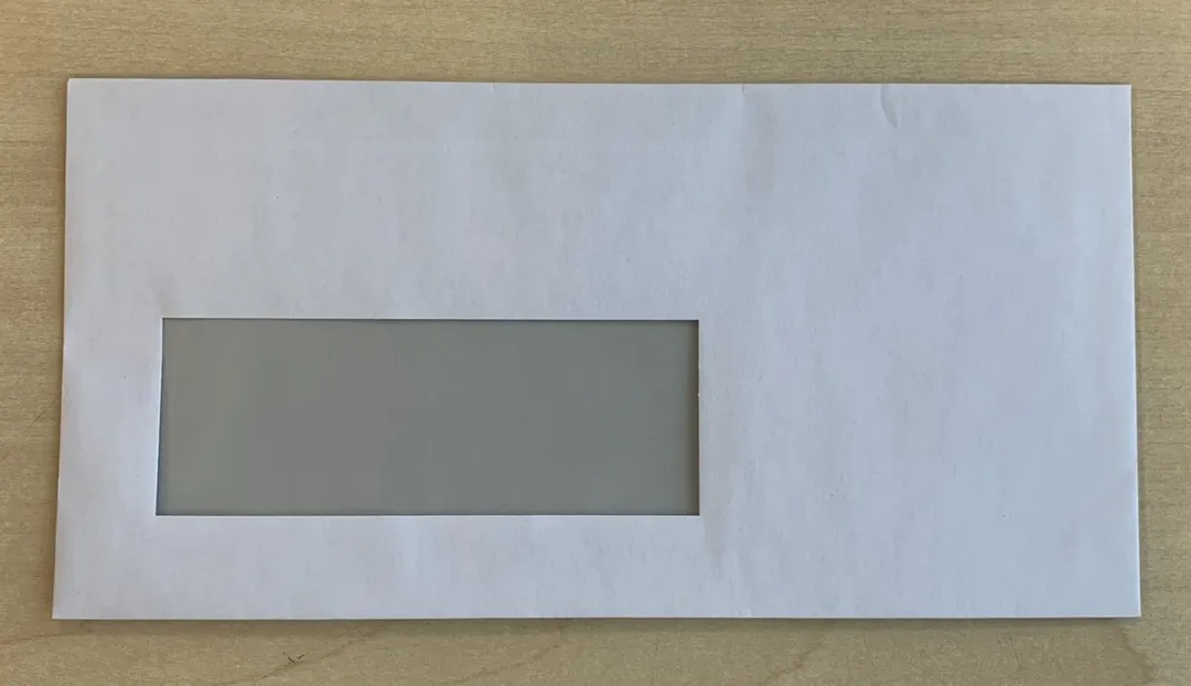 Quantore Enveloppen 110x220mm - 500 Stuks - Wit - Venster 4x11cm Links