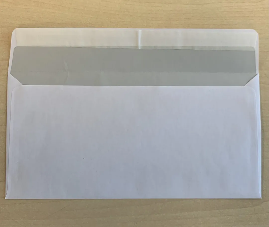 Quantore Enveloppen 110x220mm - 500 Stuks - Wit - Venster 4x11cm Links