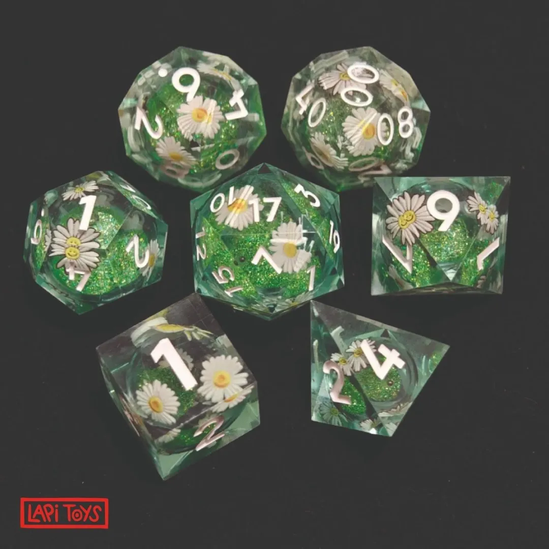 Lapi Toys D&D Liquid Core Dobbelstenen - 7-delig Groen