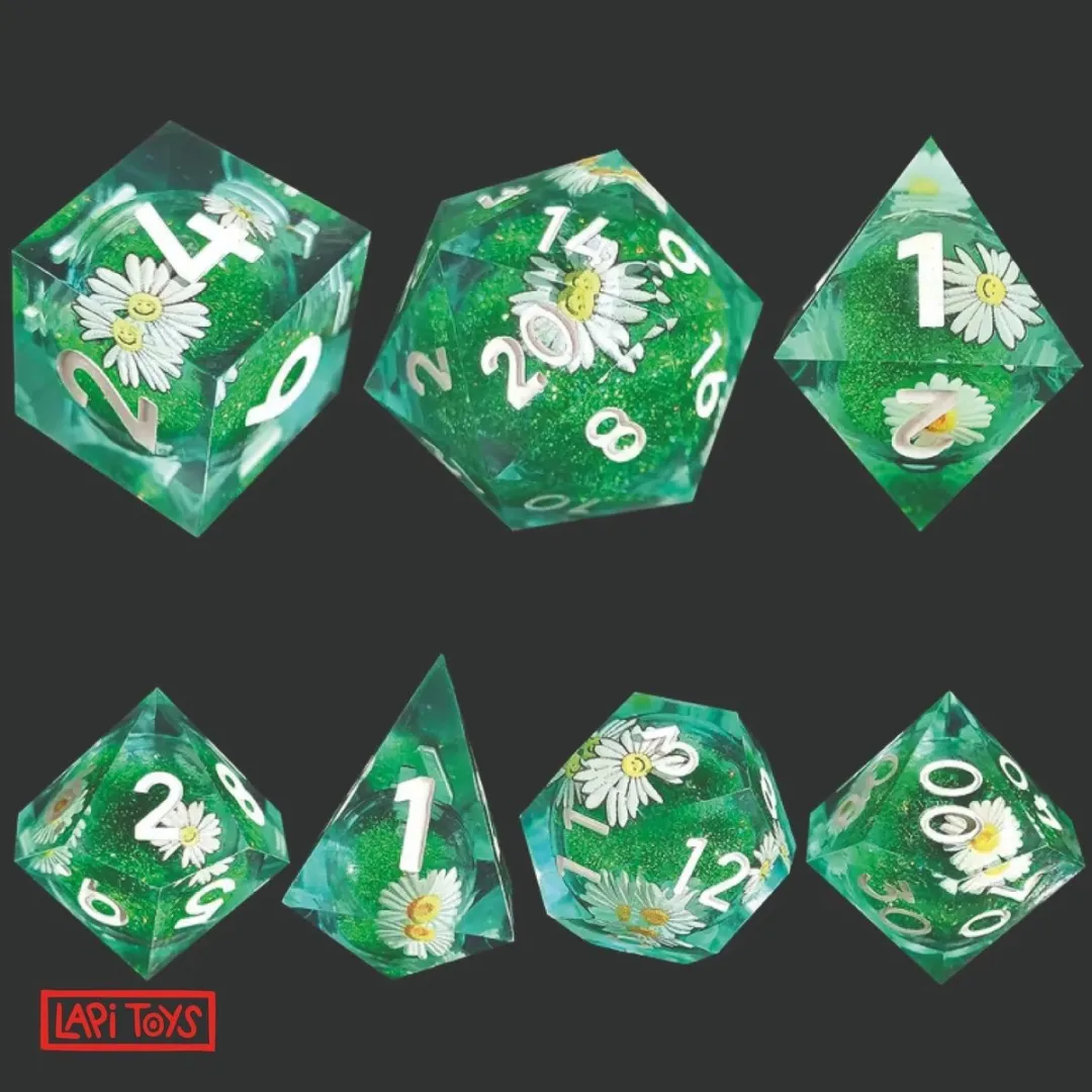 Lapi Toys D&D Liquid Core Dobbelstenen - 7-delig Groen