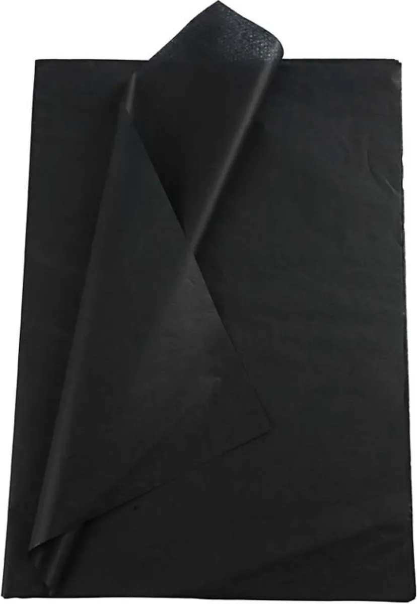 Creativ Company Zwart Tissuepapier 50x70cm - 25 Vellen - afbeelding 5 van 5