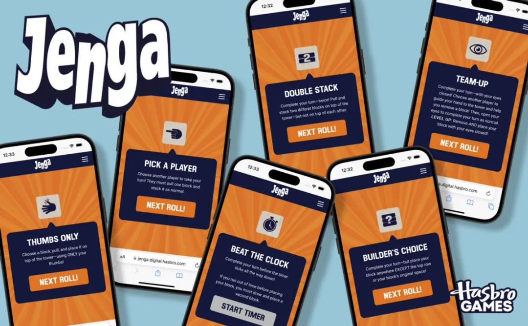 Jenga Vernieuwde Editie met digitale dobbelsteen Gezelschapsspel Officiële +6.